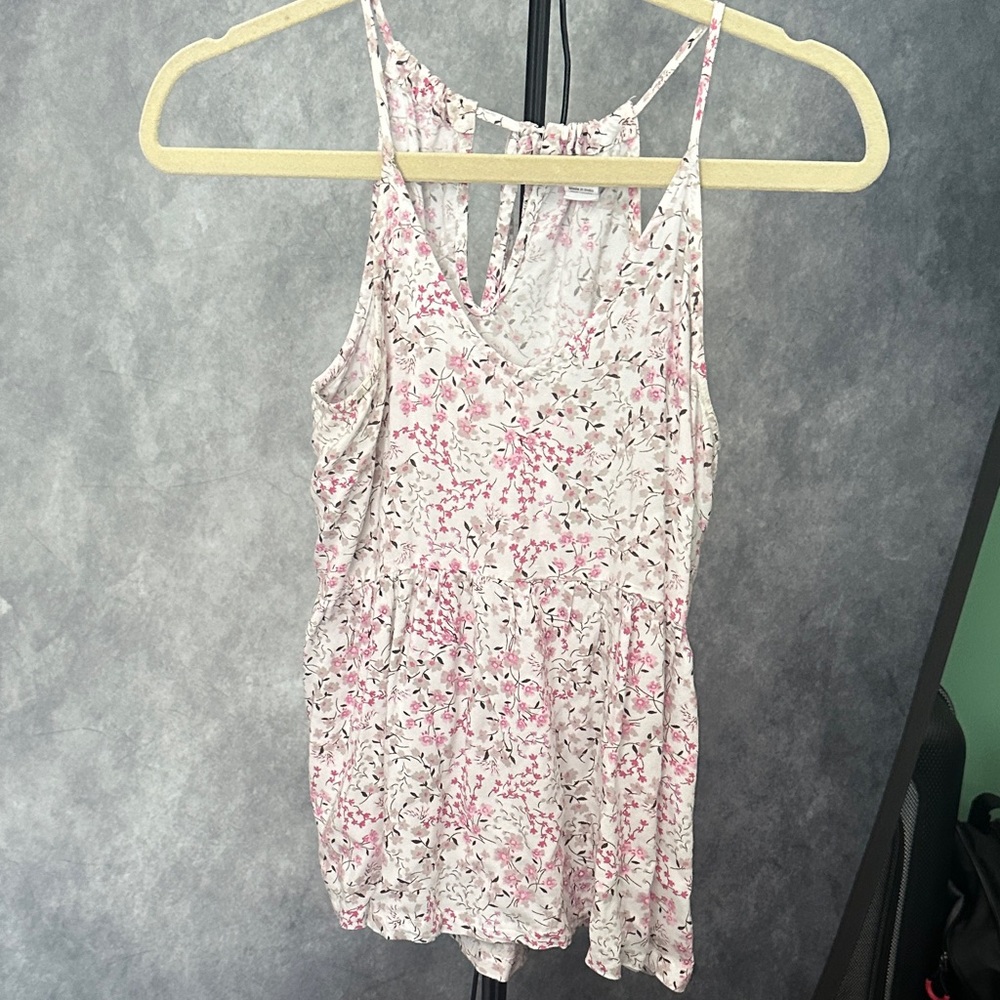 T.J.Maxx Pink Floral Tank Top